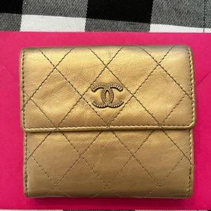 Chanel Gold Square Wallet
